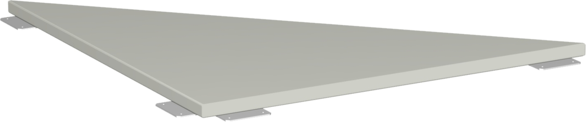 Gera Angle de liaison anguleux Milano 90°, largeur x profondeur 800 x 800 mm, plaque gris clair