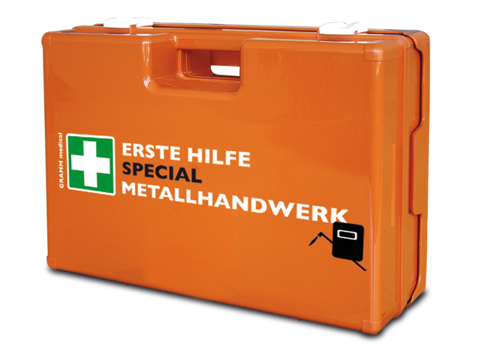 actiomedic Mallette de secours spécifique au secteur travail des métaux, calage selon DIN 13157