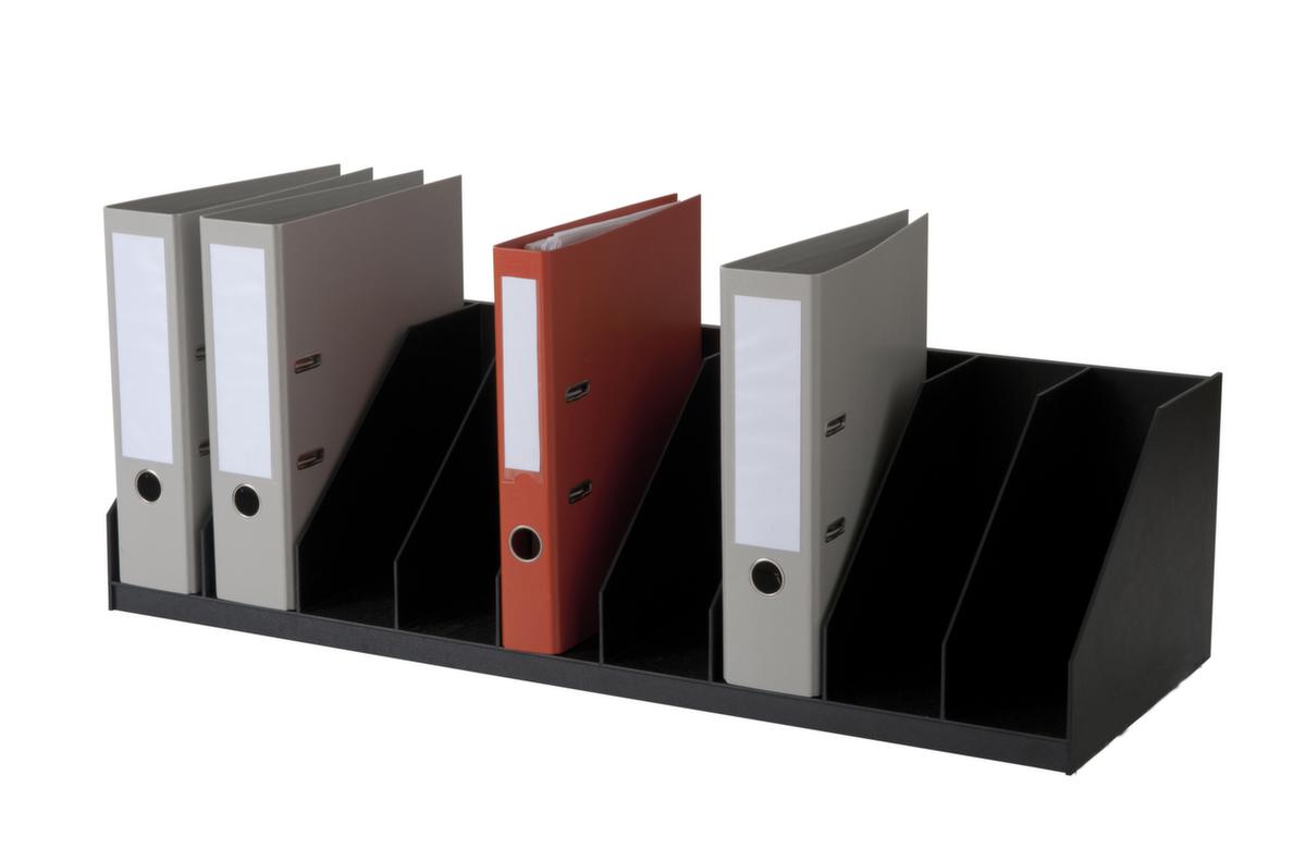 Paperflow Système de rangement easyOffice® à compartimentage fixe, 9 compartiments classeur, noir  ZOOM