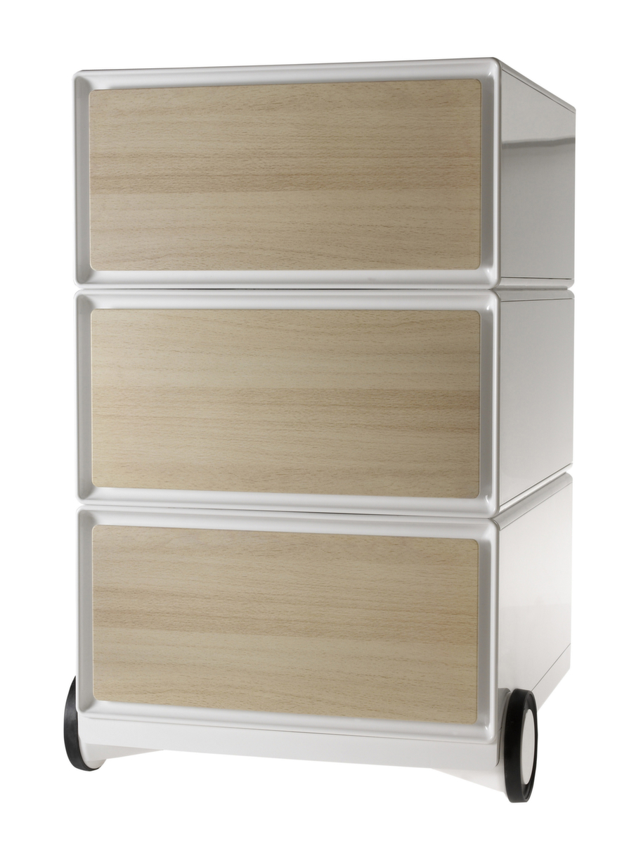 Paperflow Caisson mobile easyBox, 3 tiroir(s), blanc/hêtre  ZOOM