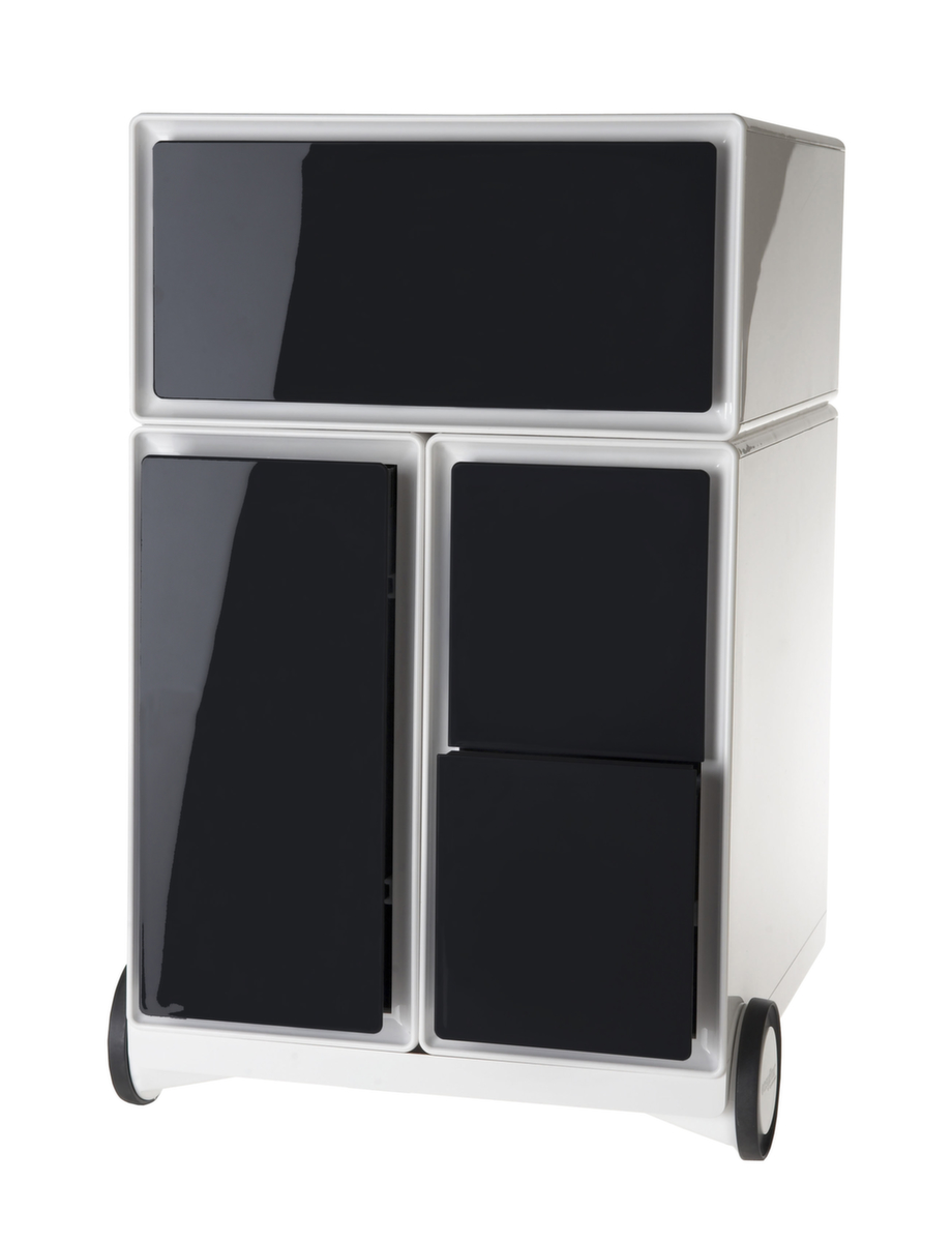 Paperflow Conteneur à roulettes easyBox avec tiroir HR, 3 tiroir(s), blanc/noir  ZOOM