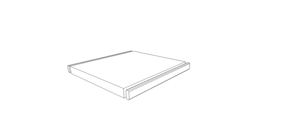 Quadrifoglio Tablette amovible pour panneau de séparation, largeur x profondeur 430 x 390 mm  ZOOM
