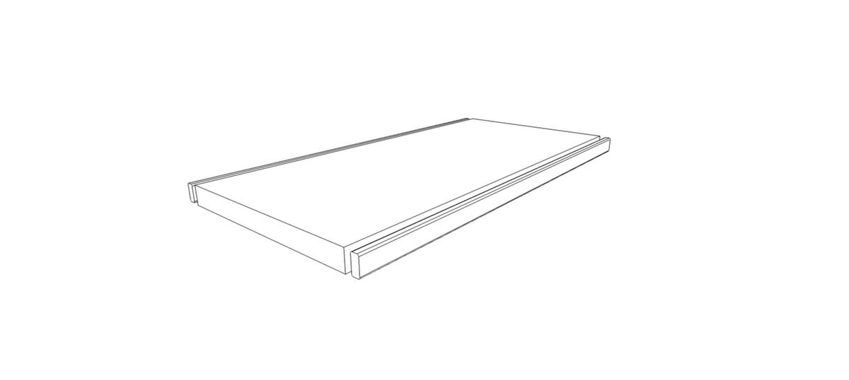 Quadrifoglio Tablette amovible pour panneau de séparation, largeur x profondeur 860 x 390 mm  ZOOM