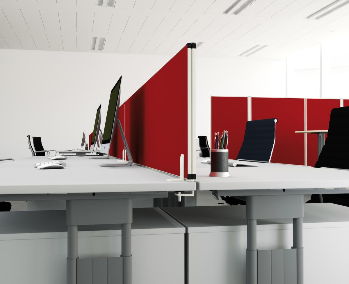 Gera Cloison de table Pro, hauteur x largeur 400 x 800 mm, paroi rouge  ZOOM