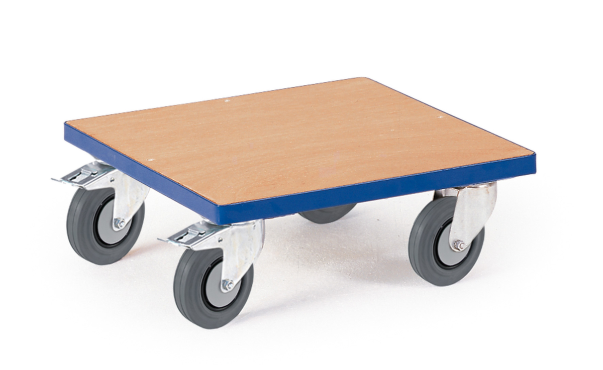 Rollcart Chariot à caisses avec zone de chargement en bois, force 250 kg, TPE bandage  ZOOM