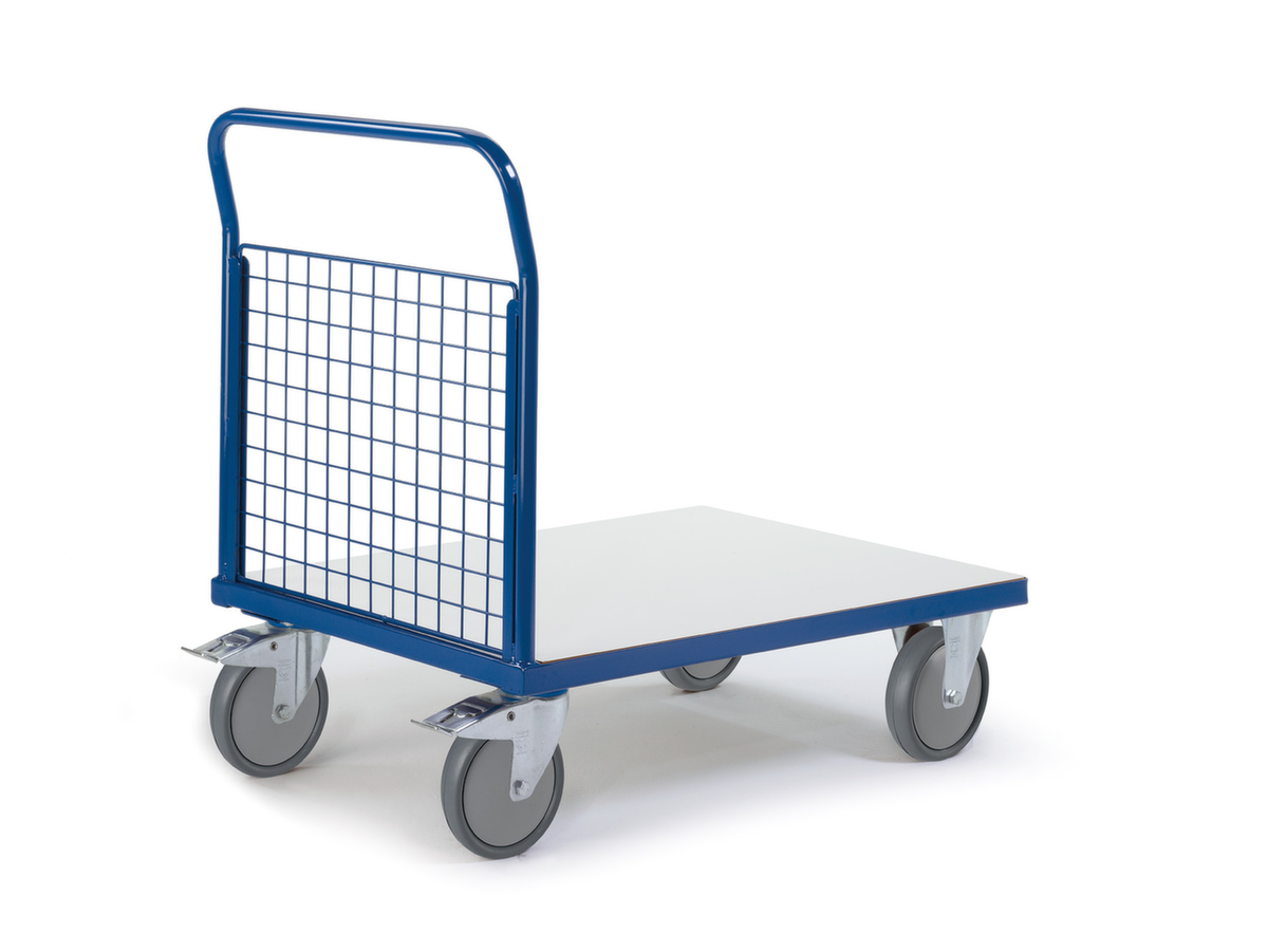Rollcart Chariot de façade à grille ESD, force 500 kg, plateau longueur x largeur 1000 x 700 mm  ZOOM