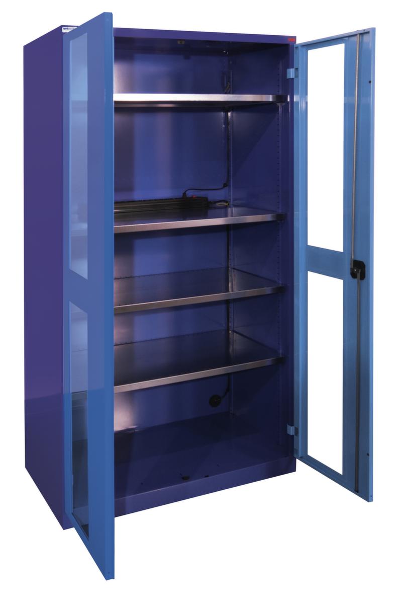 Thurmetall Armoire à portes battantes électrique, modèle CH, bleu pigeon/bleu clair