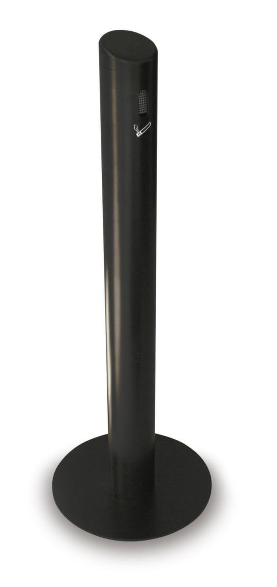 Cendrier sur pied en forme de colonne, noir  ZOOM
