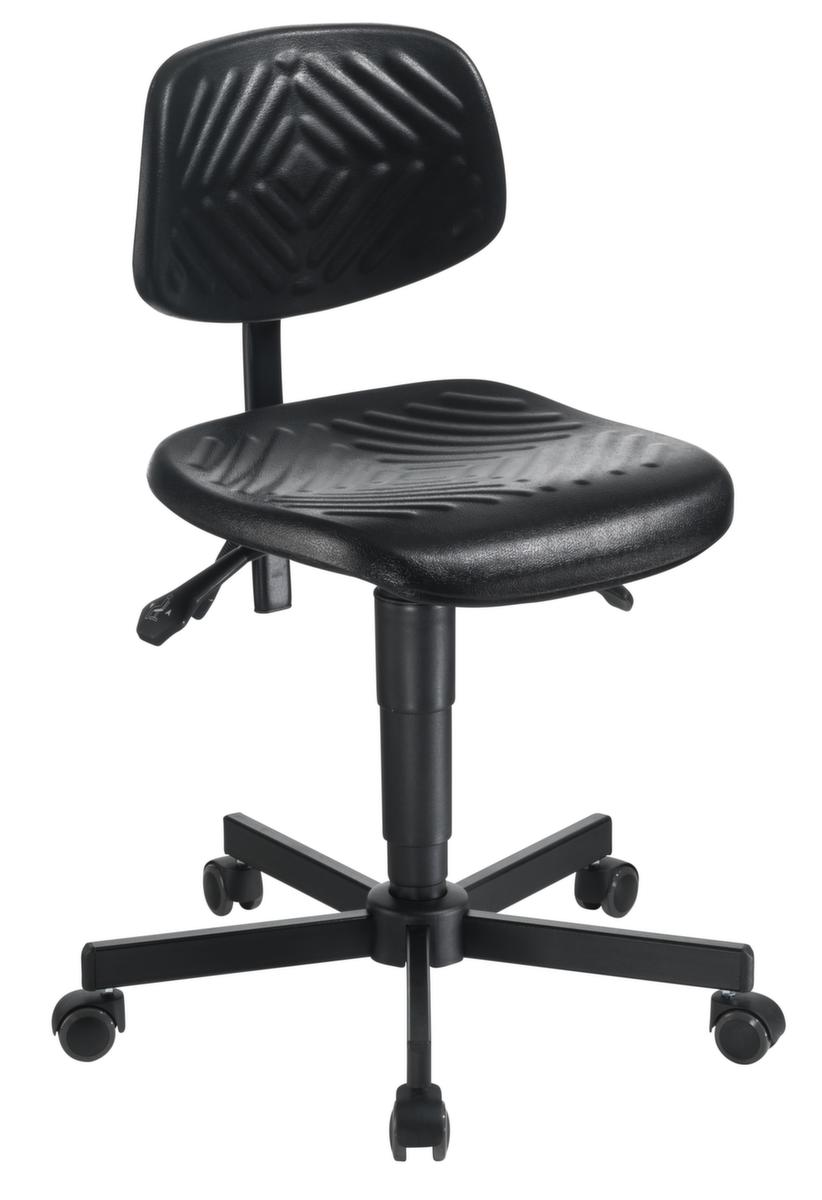 meychair Siège d'atelier Workster Komplex avec assise inclinable, assise mousse PU noir, avec roulettes  ZOOM