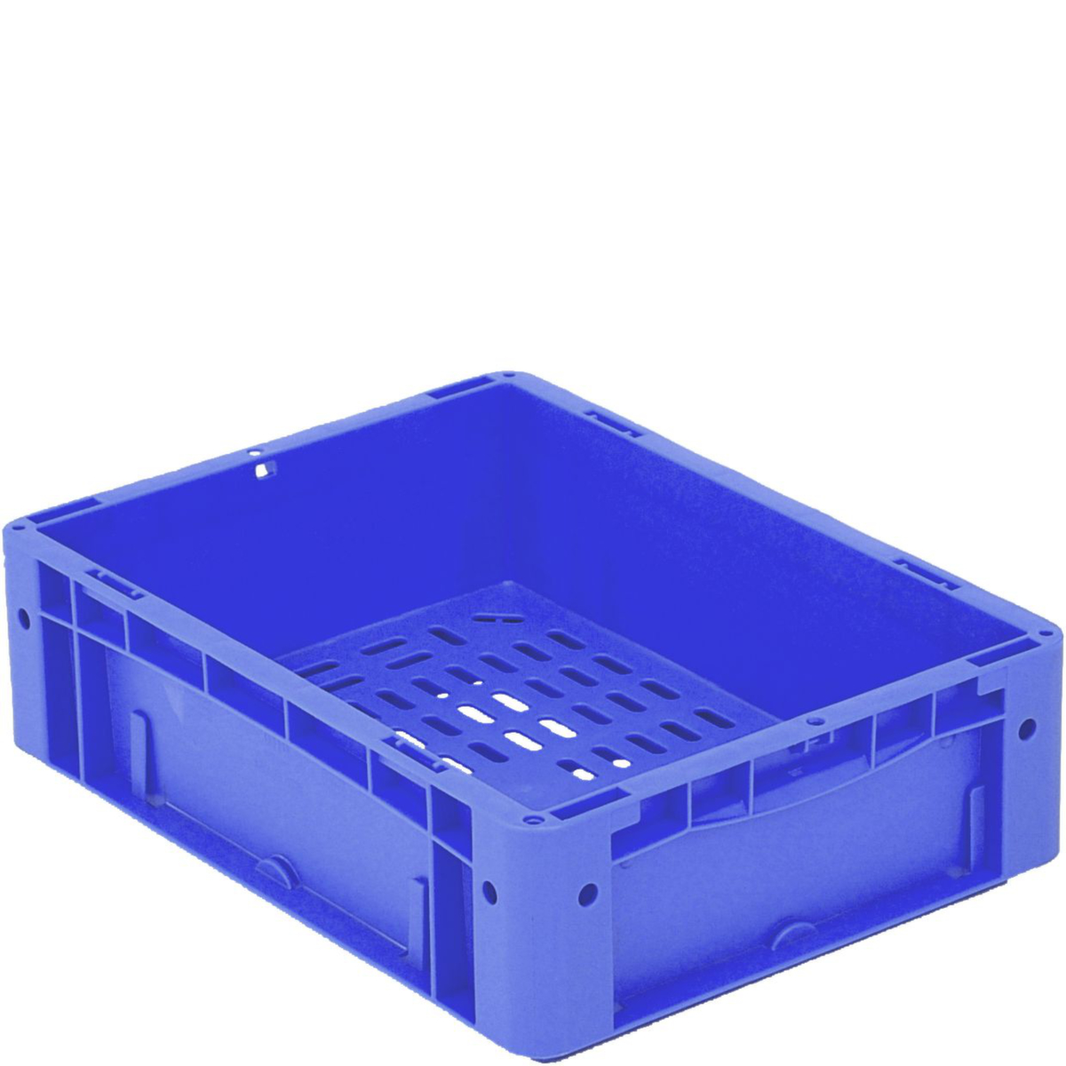 Euronorm empilage Ergonomic base de conteneur Ergonomic perforée, bleu, capacité 9,8 l  ZOOM