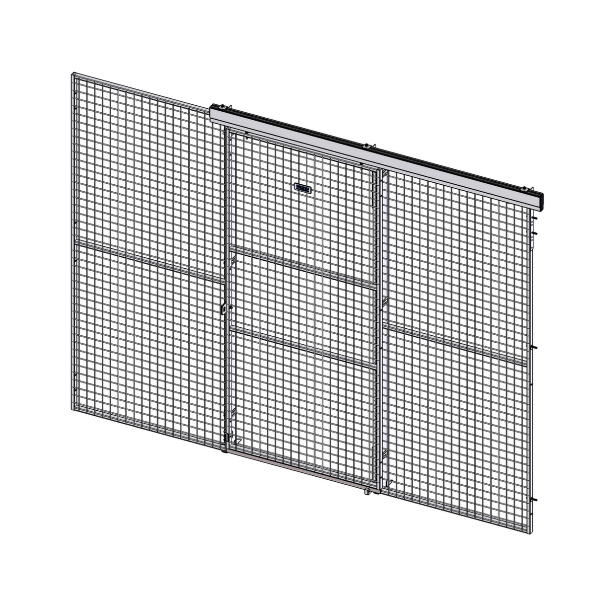 TROAX Porte coulissante pour parois de séparation, largeur 1900 mm  ZOOM