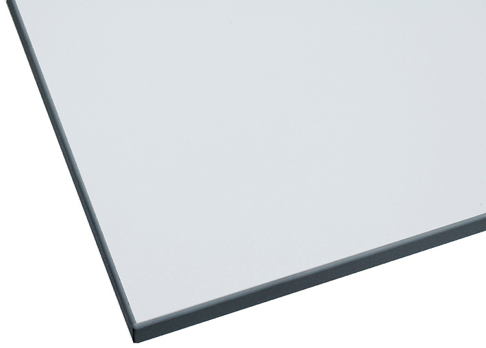 Table d'appoint pour table de montage avec cadre lumineux, largeur x profondeur 1000 x 750 mm, plaque gris clair  ZOOM