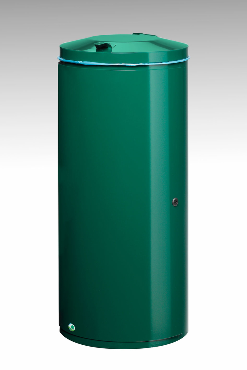 Collecteur de déchets avec porte, 120 l, RAL6005 vert mousse  ZOOM
