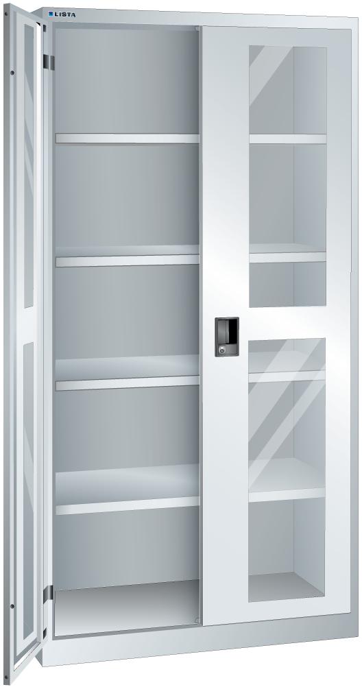 LISTA Armoire à portes vitrées avec tablettes et tiroirs, largeur 1000 mm  ZOOM