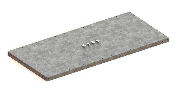 META Tablette pour rayonnage de stockage type lourd, largeur x profondeur 1300 x 600 mm  ZOOM