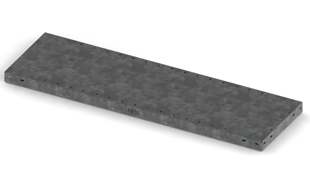 META Tablette pour rayonnage de stockage, largeur x profondeur 1000 x 300 mm, avec revêtement en zinc anti-corrosion  ZOOM