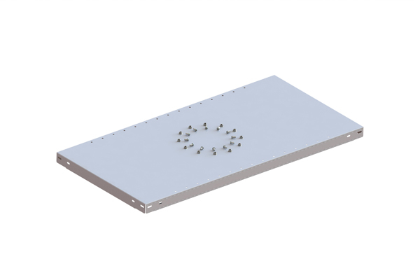 META Tablette FIX pour rayonnage à boulonner type standard, largeur x profondeur 1000 x 500 mm  ZOOM