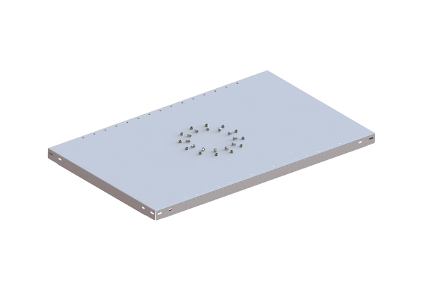 META Tablette FIX pour rayonnage à boulonner type standard, largeur x profondeur 1000 x 600 mm  ZOOM