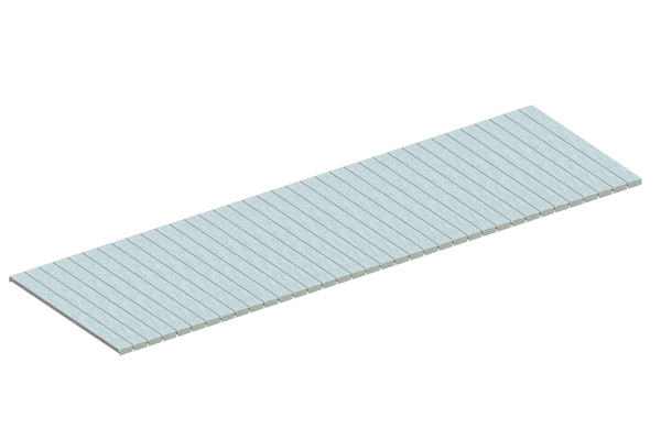 META Étagère MULTIPAL pour rack à palettes, largeur x profondeur 3600 x 1100 mm