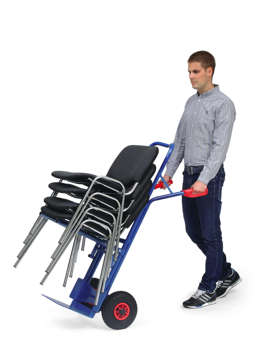 fetra Chariot porte-chaises avec cadre de support vissé, force 300 kg, air bandage  ZOOM