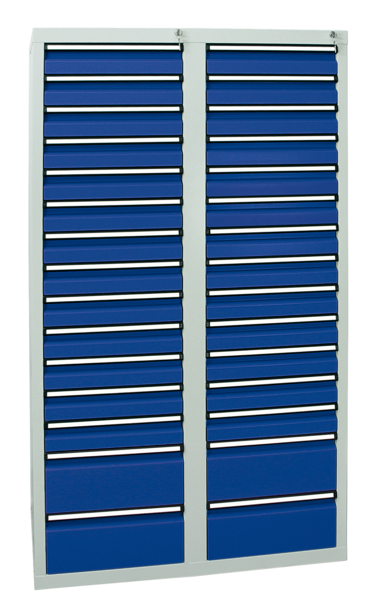stumpf Armoire à tiroirs ST 410, 30 tiroir(s), RAL7035 gris clair/RAL5010 bleu gentiane  ZOOM