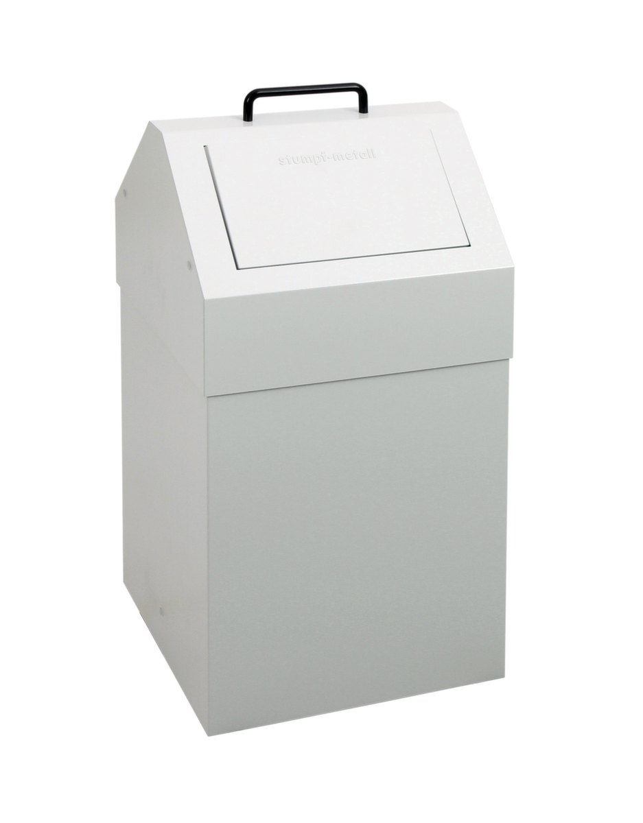 stumpf Conteneur de matériaux recyclables ignifugés, 45 l, RAL7035 gris clair, couvercle RAL7035 gris clair  ZOOM