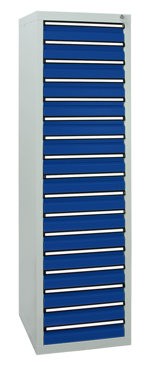 stumpf Armoire à tiroirs ST 410, 17 tiroir(s), RAL7035 gris clair/RAL5010 bleu gentiane  ZOOM