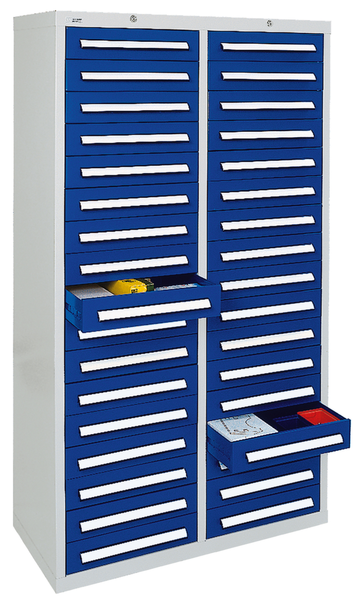 stumpf Armoire à tiroirs ST 420, 34 tiroir(s), RAL7035 gris clair/RAL5010 bleu gentiane  ZOOM