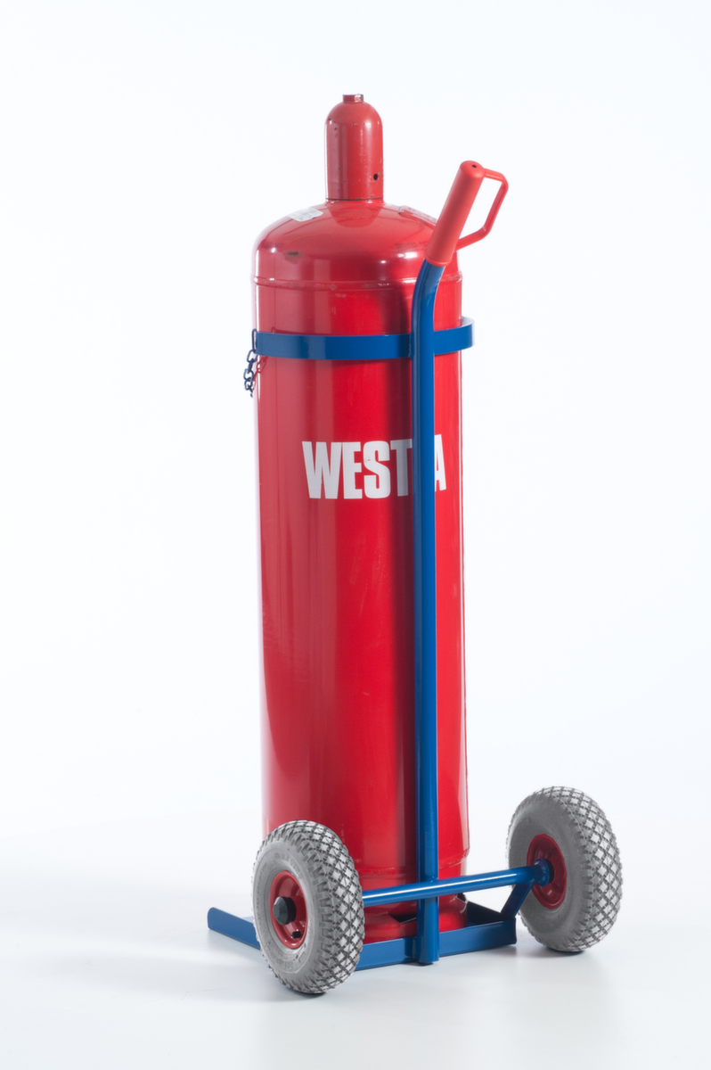 Rollcart Chariot à bouteilles, pour 1 x 33 kg de gaz de propane bouteille, bandage air  ZOOM