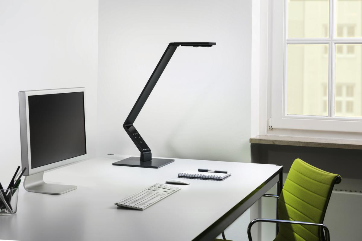 Luctra Lampe de bureau à DEL Linear Table Base avec lumière biologiquement active, lumière lumière blanc froid à blanc chaud biologiquement active, noir  ZOOM
