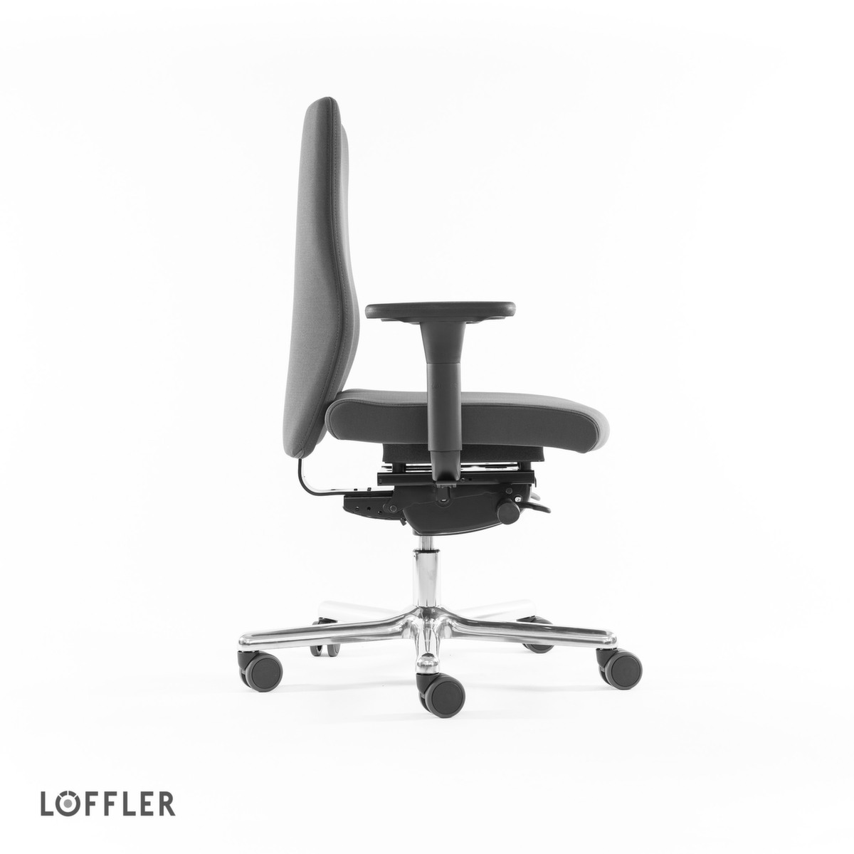 Löffler Siège de bureau pivotant avec assise à noyau de ressorts ensachés, gris  ZOOM