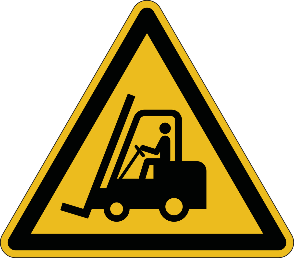 Durable Panneau d'avertissement véhicules de manutention, autocollant pour sol  ZOOM
