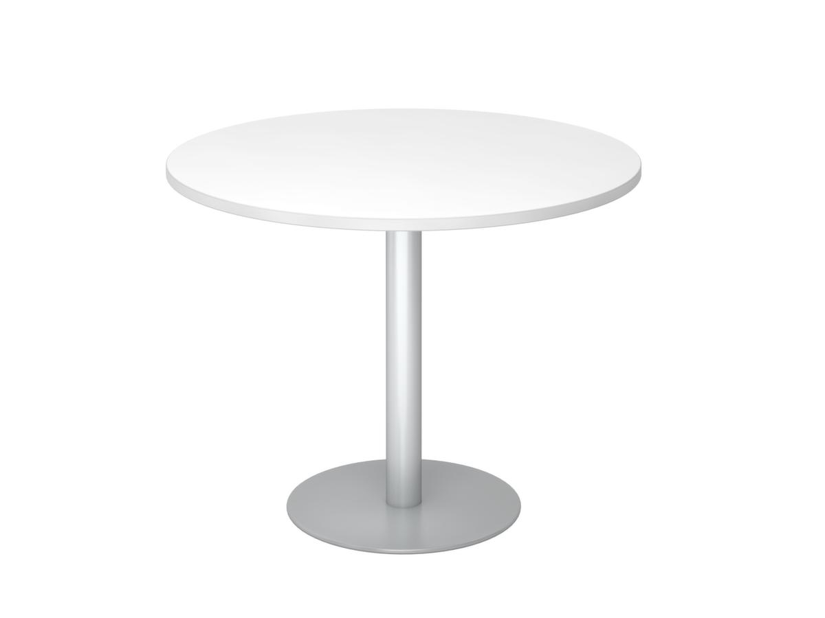 Table de conférence, Ø 1000 mm, panneau blanc