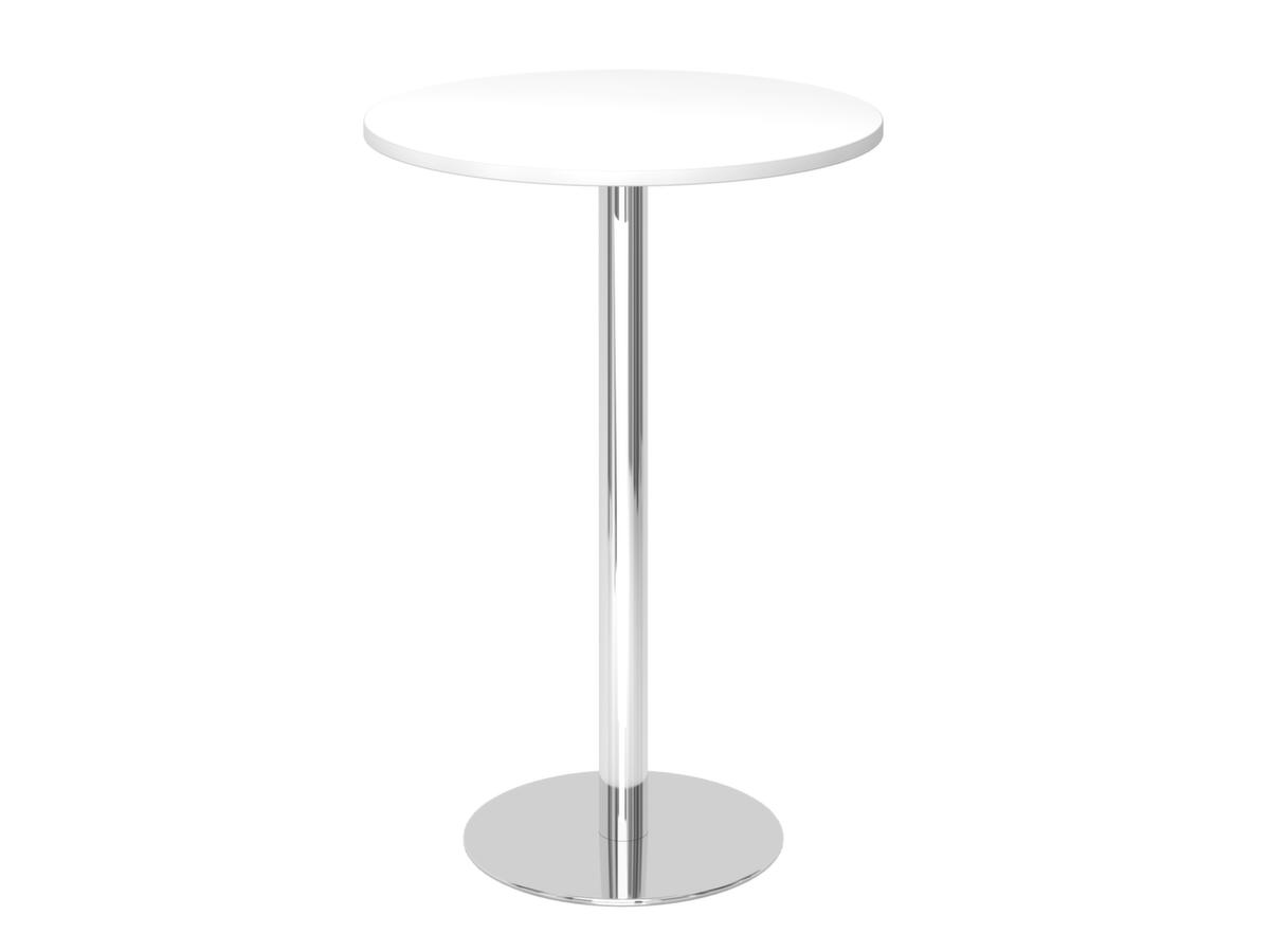 Table haute, Ø 800 mm, panneau blanc