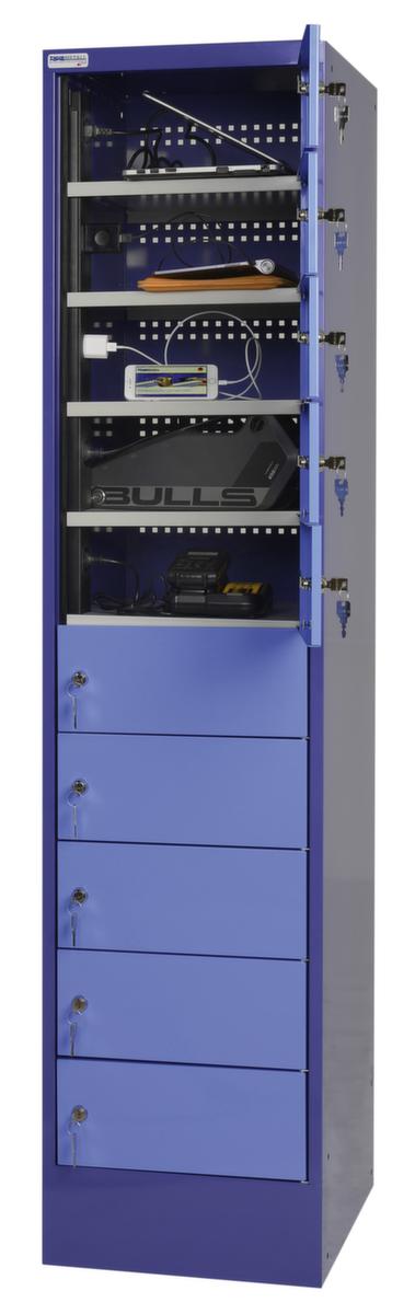 Thurmetall Armoire à casiers électrique MINI, modèle FR, bleu pigeon/bleu clair  ZOOM