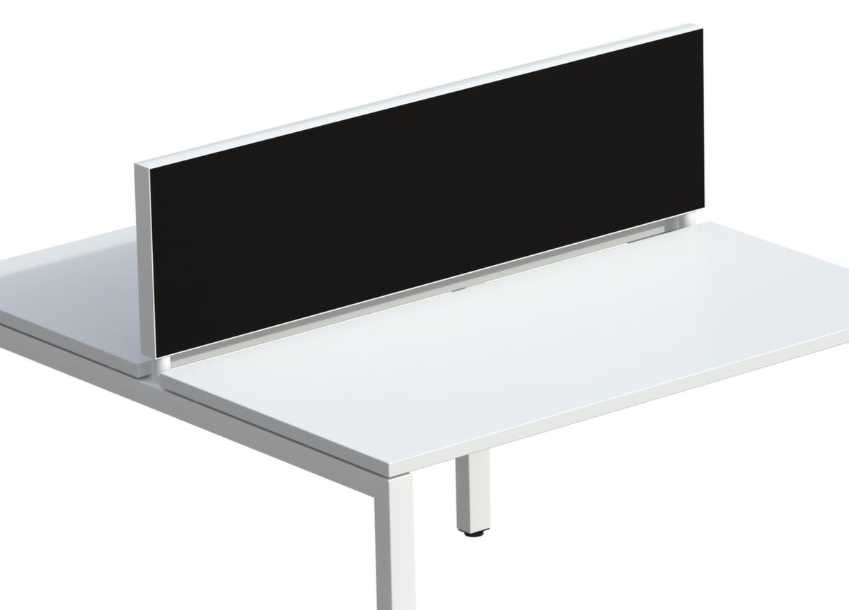 Paperflow Cloison de table, hauteur x largeur 330 x 1200 mm, paroi noir  ZOOM