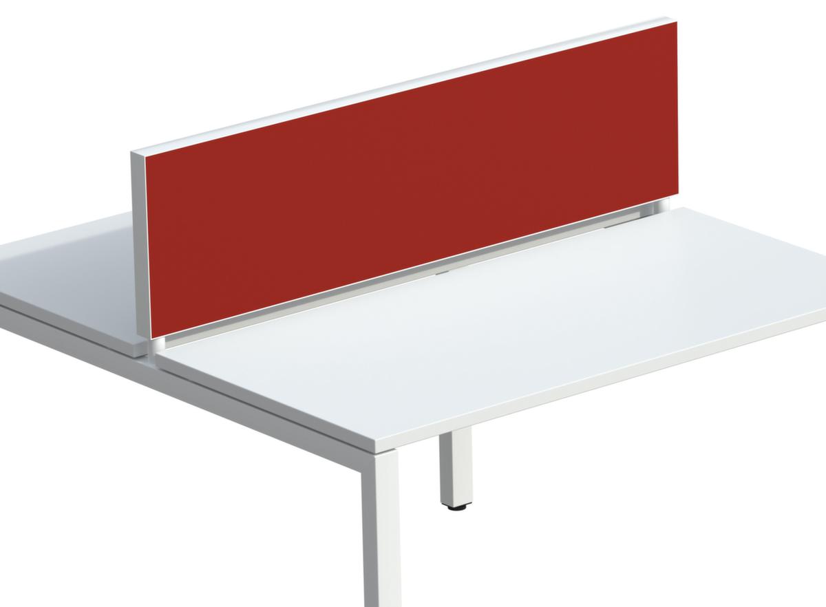 Paperflow Cloison de table, hauteur x largeur 330 x 1600 mm, paroi rouge  ZOOM