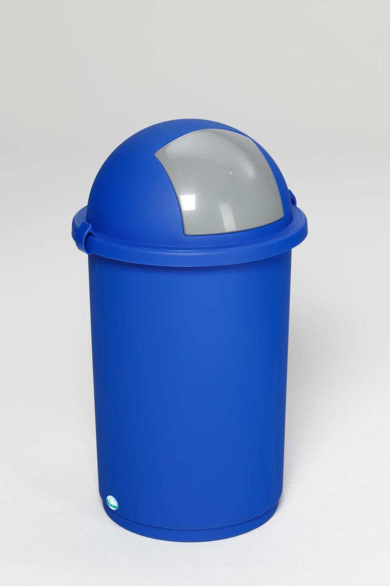VAR Collecteur de recyclage étanche aux liquides, 50 l, bleu, couvercle argent  ZOOM