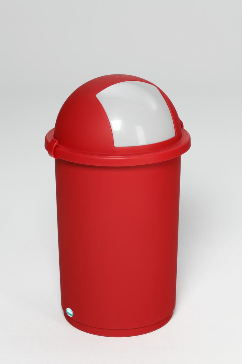 VAR Collecteur de recyclage étanche aux liquides, 50 l, rouge, couvercle argent  ZOOM