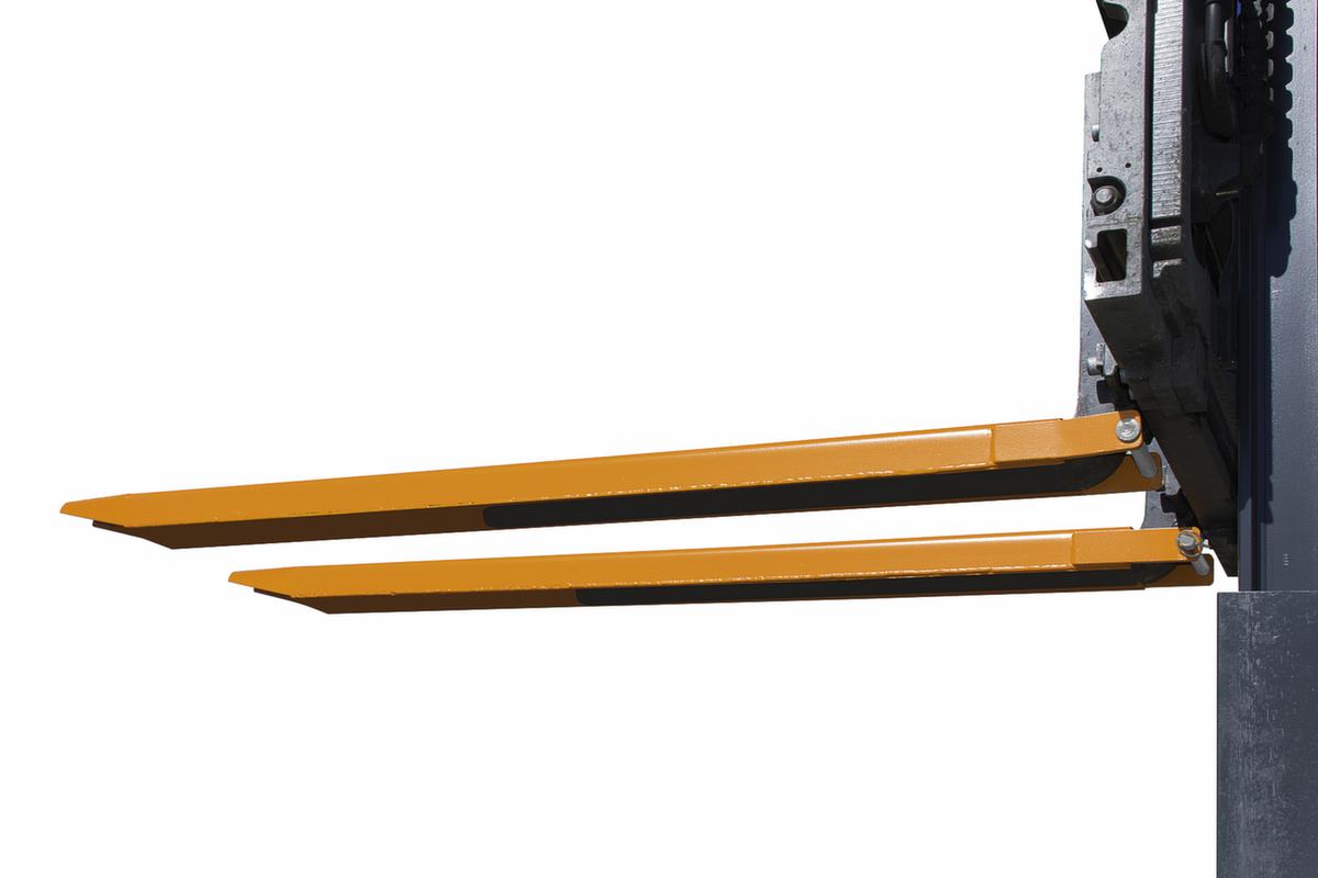 Bauer Rallonge de fourche avec dessous ouvert, RAL7021 gris noir, pour section de dent hauteur x largeur 40 x 80 mm  ZOOM