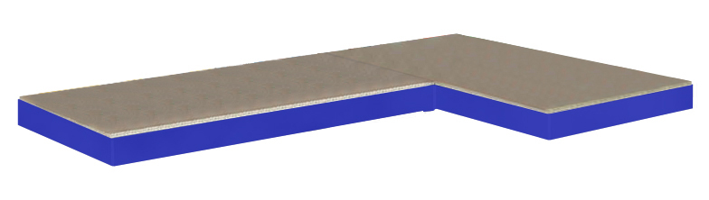 Plancher en aggloméré pour l'étagère d'angle de stockage à gauche ou à droite, largeur x profondeur 890 x 390 mm  ZOOM