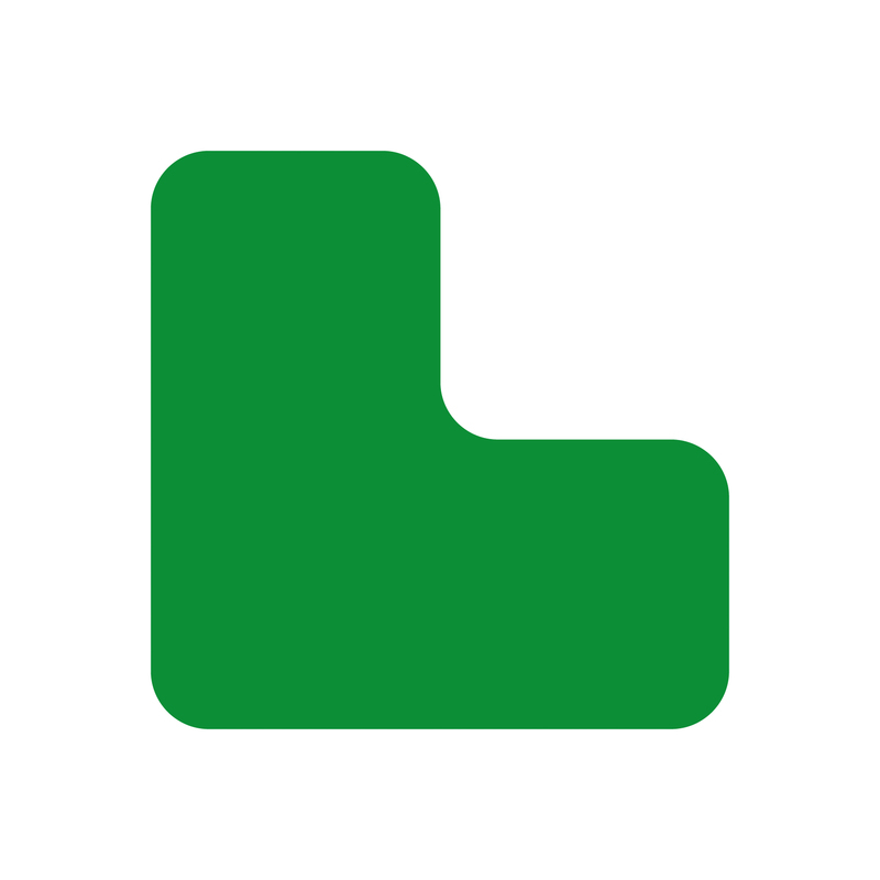 EICHNER Symbole à coller, forme en L, vert  ZOOM