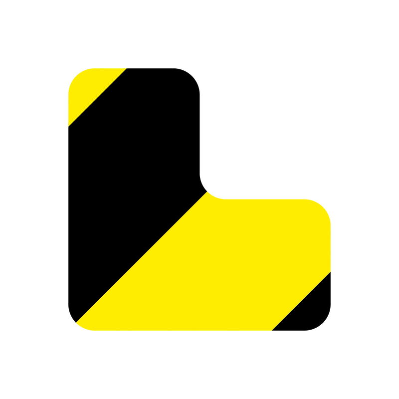 EICHNER Symbole à coller, forme en L, jaune/noir  ZOOM