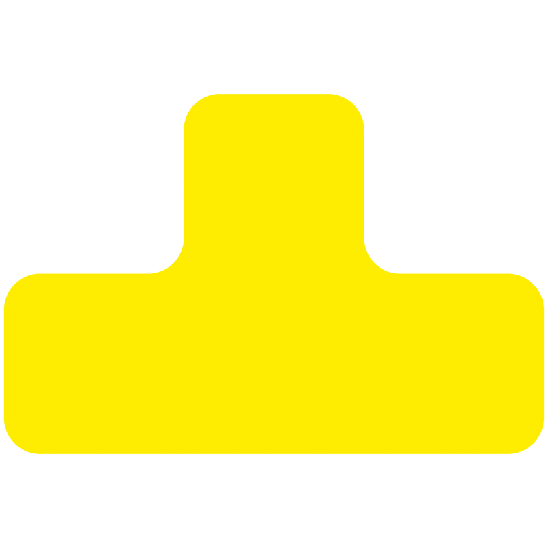 EICHNER Symbole à coller, forme en T, jaune  ZOOM