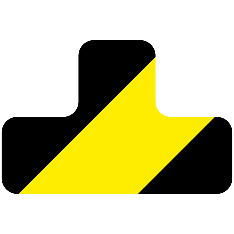 EICHNER Symbole à coller, forme en T, jaune/noir  ZOOM