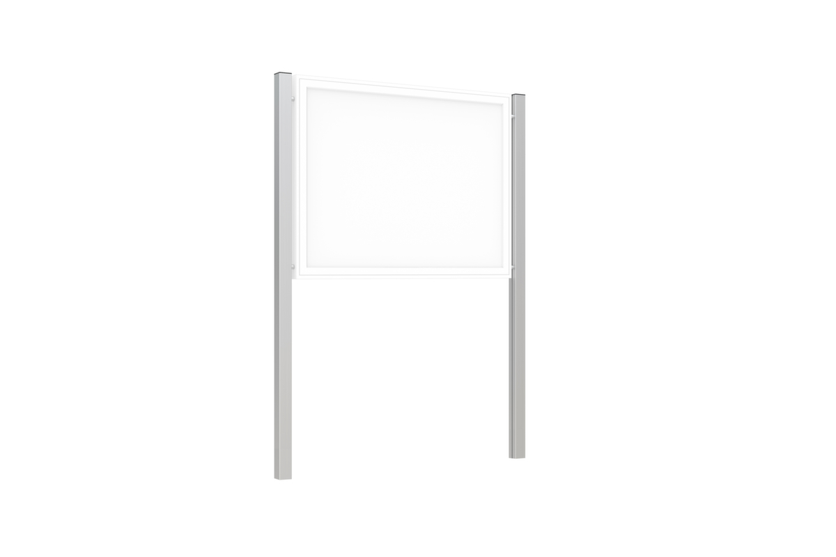 Montants (paire) pour vitrine d'affichage, aluminium