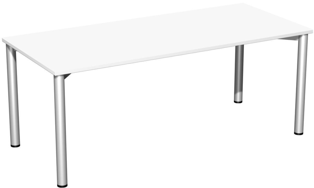 Gera Table de conférence Basis, largeur x profondeur 1800 x 800 mm, panneau blanc  ZOOM