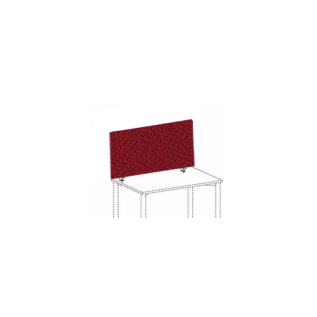 Gera Cloison de table insonorisante Pro, hauteur x largeur 400 x 1600 mm, paroi rouge