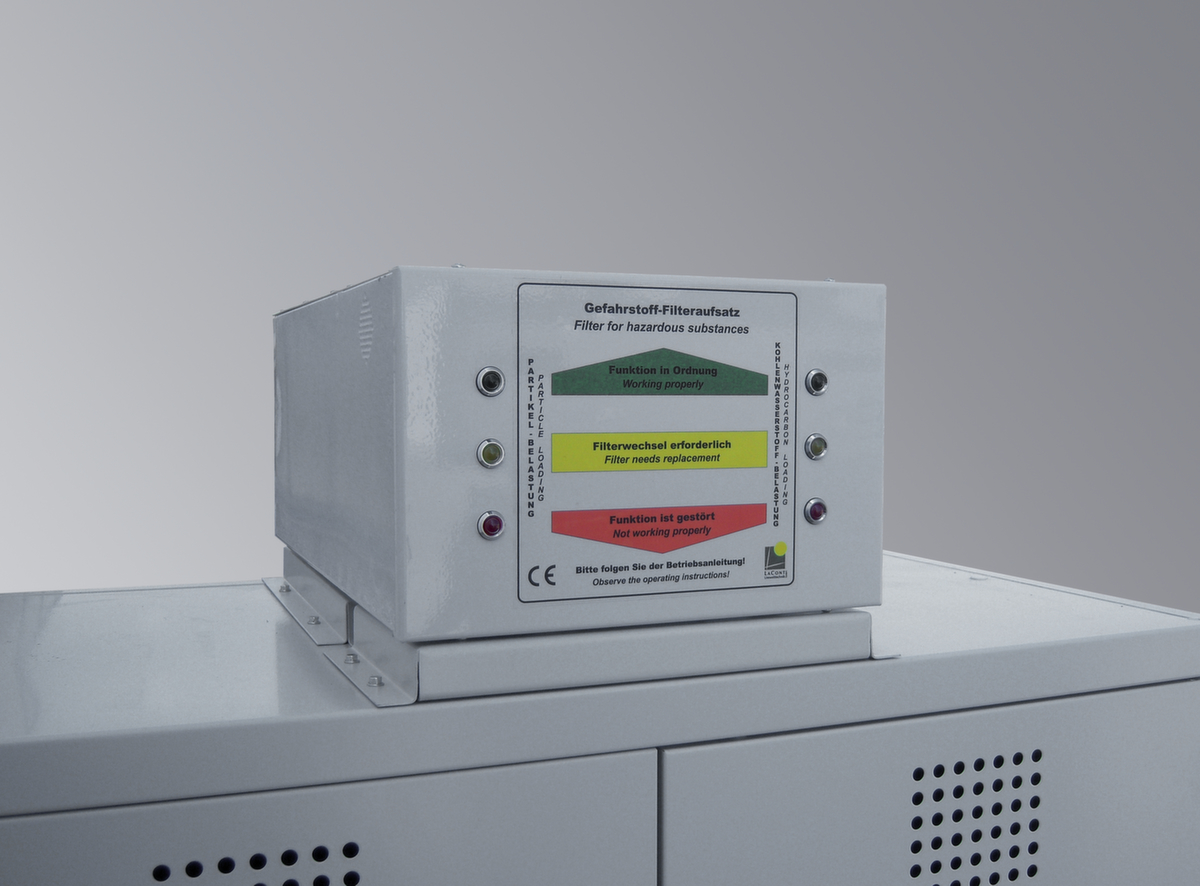 Lacont Adaptateur de fixation storeLAB pour système de recirculation d'air avec filtre pour armoire pour produits toxique/dangereux  ZOOM
