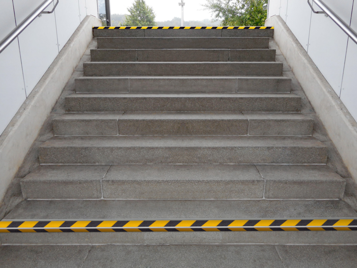 Revêtement antidérapant Safety-Stair, jaune/noir  ZOOM